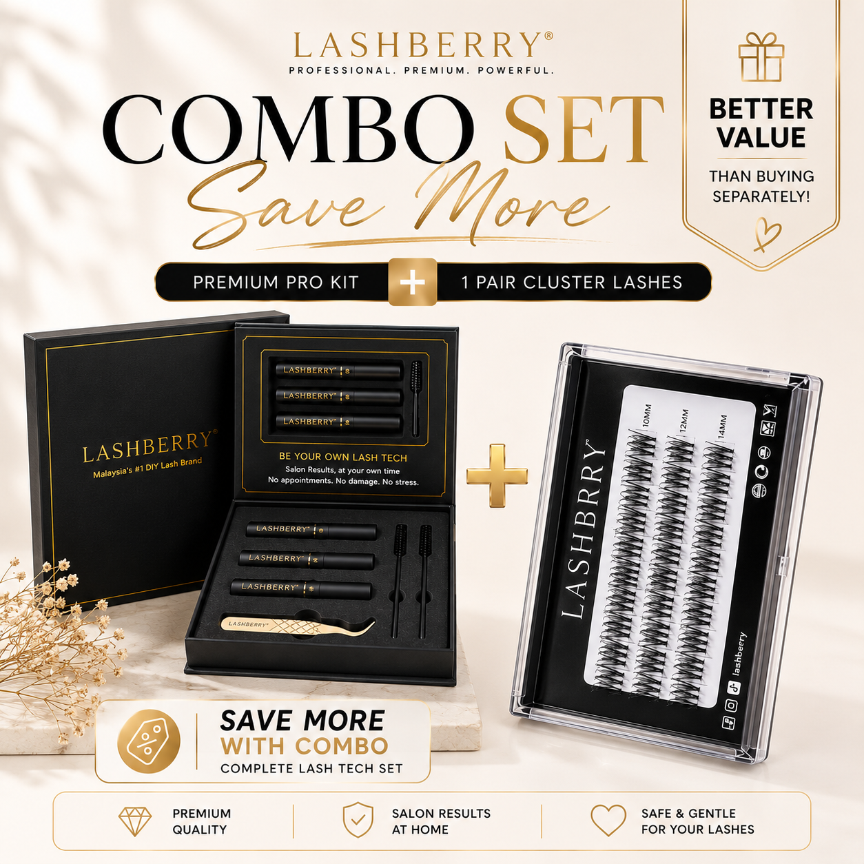 Combo Premium PRO Kit Set ( with 1x lashes )