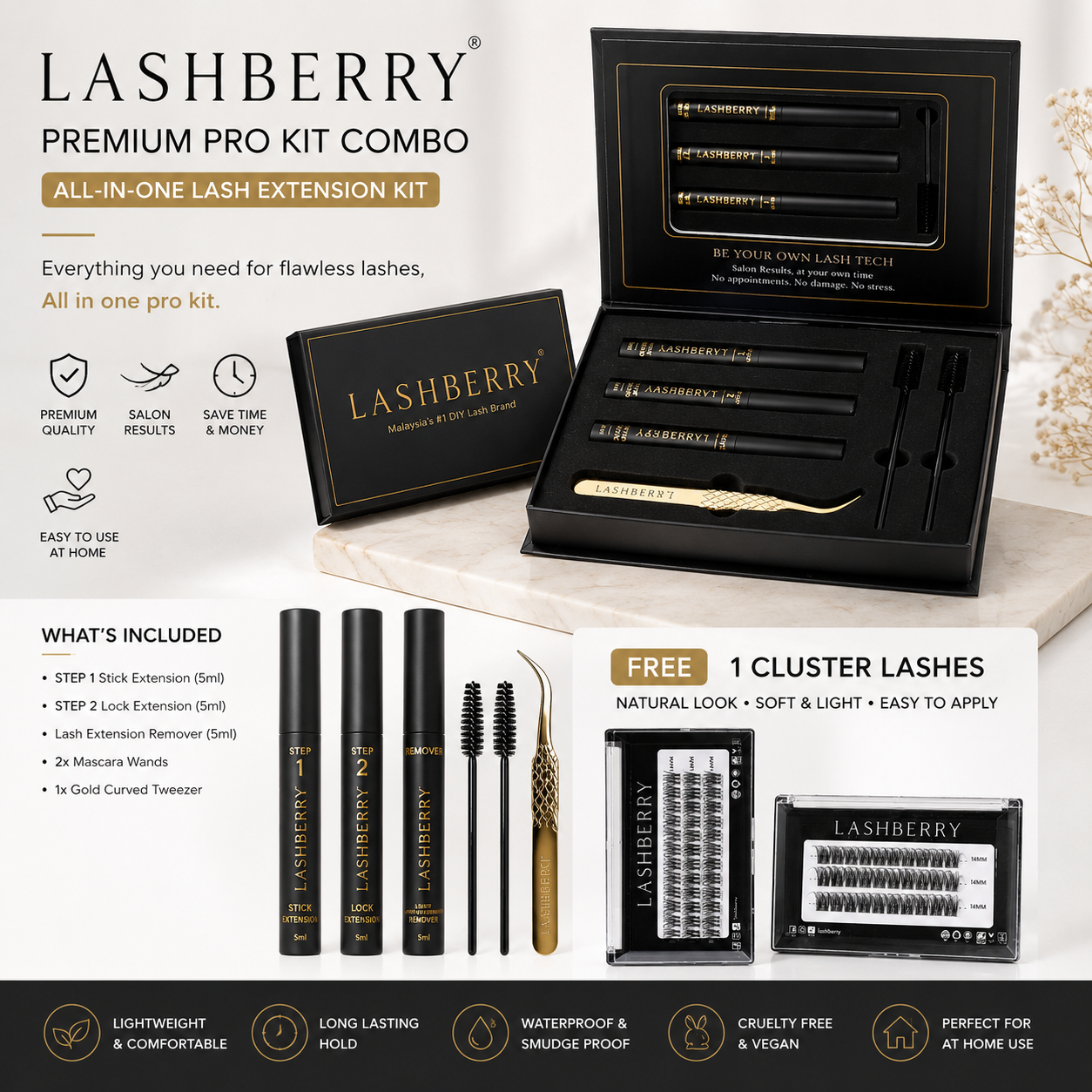 Combo Premium PRO Kit Set ( with 1x lashes )